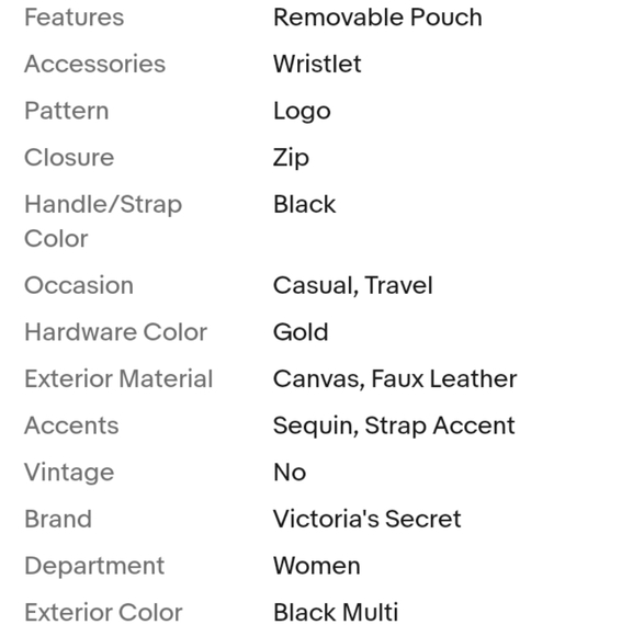 Victoria Secret 3 Piece Bling Pouch Set with Removable Wristlet Strap - Picture 5 of 5